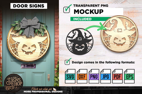 Pumpkin witch circle | Halloween SVG Sign SVG The Vintage Signs Shop 