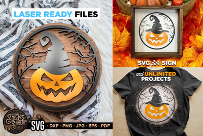 Pumpkin Witch | Halloween SVG Sign SVG The Vintage Signs Shop 