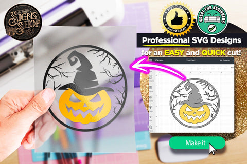 Pumpkin Witch | Halloween SVG Sign SVG The Vintage Signs Shop 