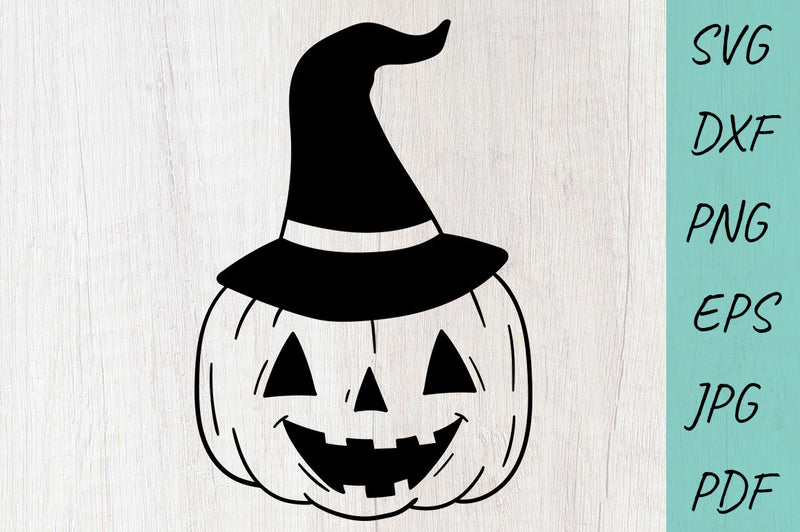 Pumpkin Witch Hat SVG, Pumpkin SVG, Halloween SVG - So Fontsy
