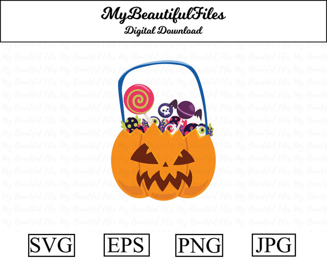 pumpkin with candy - halloween SVG MyBeautifulFiles 