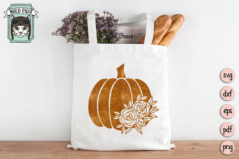 Pumpkin With Flowers SVG Cut File SVG Wild Pilot 