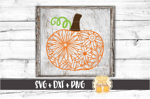Pumpkin Zen Doodle Mandala - Fall SVG PNG DXF Cut Files SVG Cheese Toast Digitals 