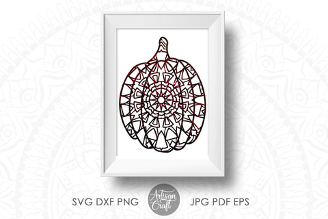 Pumpkin Zentangle SVG and PNG for sublimation SVG Artisan Craft SVG 