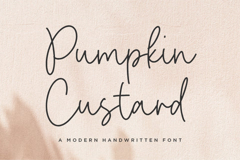 Pumpkind Custard Modern Handwritten Font Font Letterative 