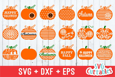 Pumpkins and Pumpkin Monogram Frames SVG Svg Cuttables 