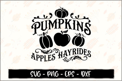 Pumpkins apples hayrides SVG SVG Shetara Begum 