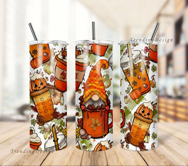 Pumpkins Autumn wrap 20 Oz skinny Tumbler Png wrap sublimation graphics instant download Sublimation TrendingDesign 