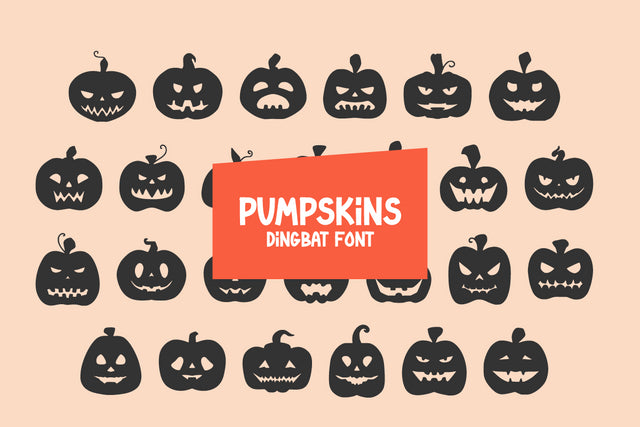 Pumpkins - Dingbat font Font Masyafi Studio 