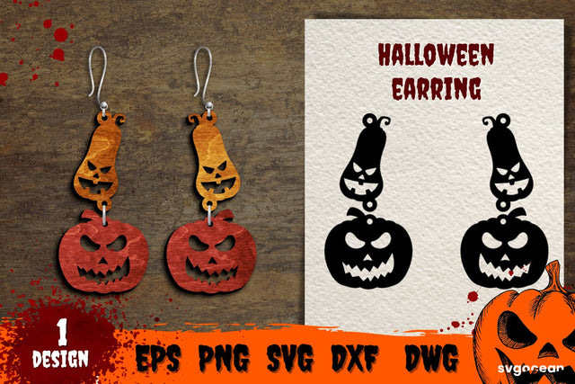 Pumpkins Earrings | Glowforge | Jewelry SVG SvgOcean 