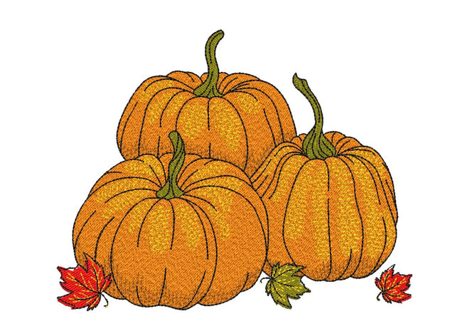 Pumpkins Embroidery Design, Autumn Embroidery File, Thanksgiving Embroidery, 3 sizes, Instant Download Embroidery/Applique DESIGNS Nino Nadaraia 