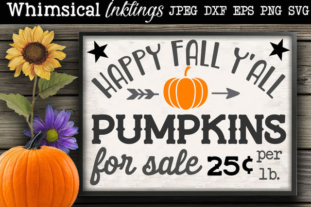 Pumpkins For Sale SVG SVG Whimsical Inklings 