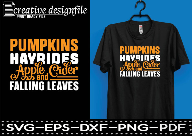 pumpkins hayrides apple cider & falling leaves SVG farhad farhad 