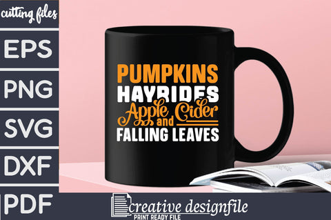 pumpkins hayrides apple cider & falling leaves SVG farhad farhad 