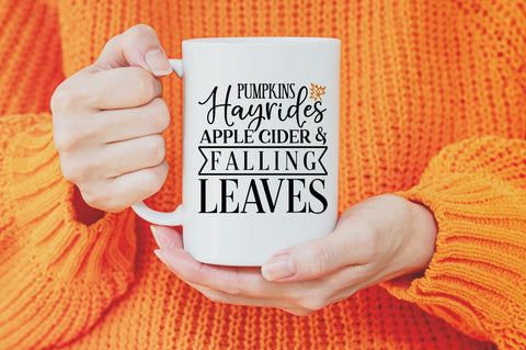 Pumpkins hayrides apple cider & falling leaves SVG SVG Regulrcrative 