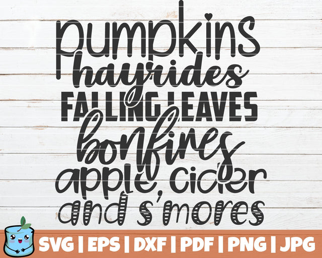 Pumpkins Hayrides Falling Leaves SVG MintyMarshmallows 