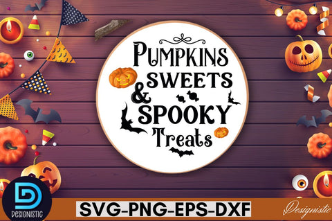 pumpkins sweets & spooky treats SVG SVG DESIGNISTIC 