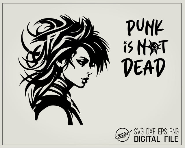 Punk girl 1 with quote SVG file SVG Boertiek 