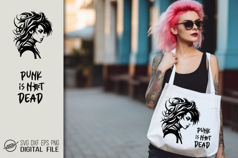 Punk girl 1 with quote SVG file SVG Boertiek 