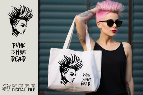 Punk girl 2 with quote SVG file SVG Boertiek 