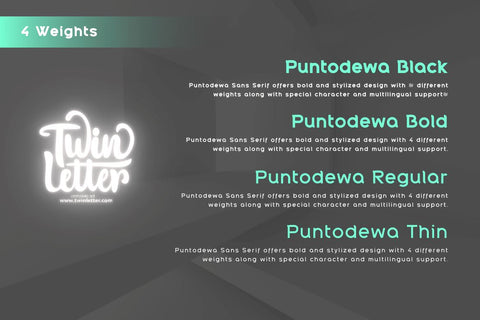Puntodewa Font twinletter 