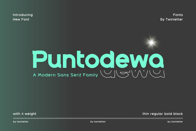 Puntodewa Font twinletter 