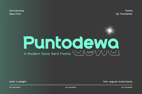 Puntodewa Font twinletter 