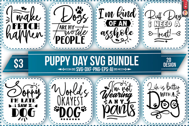 Puppy Day svg bundle SVG Nbd161 