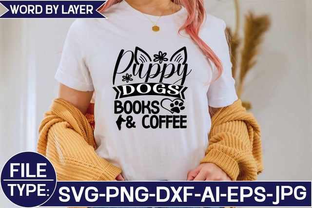 Puppy Dogs Books & Coffee SVG Studio Innate 