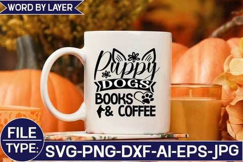 Puppy Dogs Books & Coffee SVG Studio Innate 