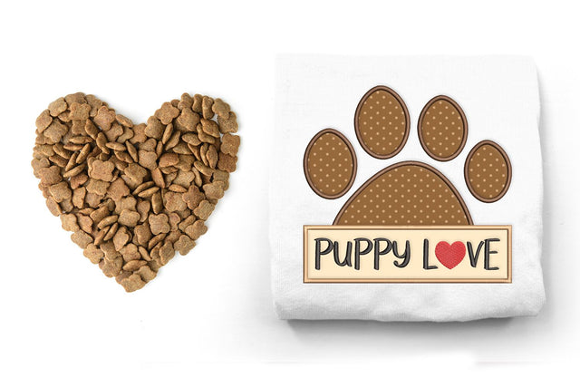 Puppy Love Dog Paw Applique Embroidery Embroidery/Applique DESIGNS Designed by Geeks 