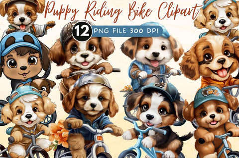Puppy Riding Bike Sublimation Clipart Sublimation Regulrcrative 