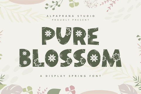 Pure Blossom - Decorative Display Font Font Alpaprana Studio 