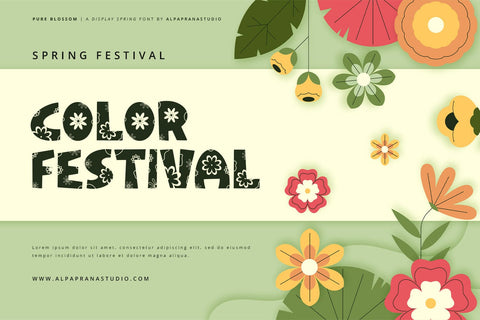 Pure Blossom - Decorative Display Font Font Alpaprana Studio 