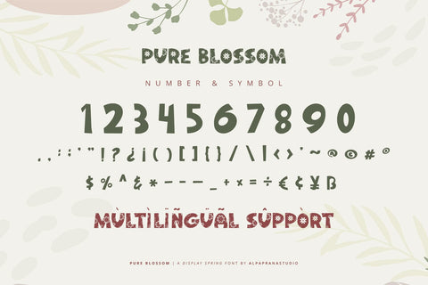 Pure Blossom - Decorative Display Font Font Alpaprana Studio 