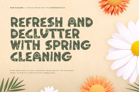 Pure Blossom - Decorative Display Font Font Alpaprana Studio 