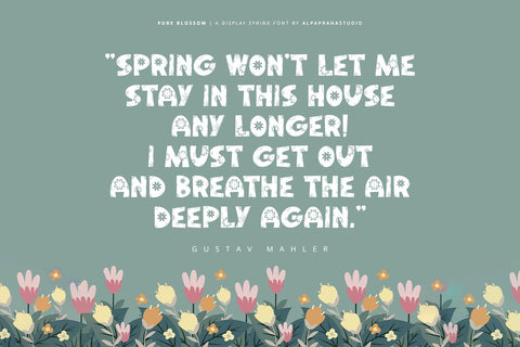 Pure Blossom - Decorative Display Font Font Alpaprana Studio 