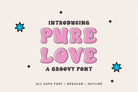 Pure Love - Groovy 70s Font Font Jimtype Studio 