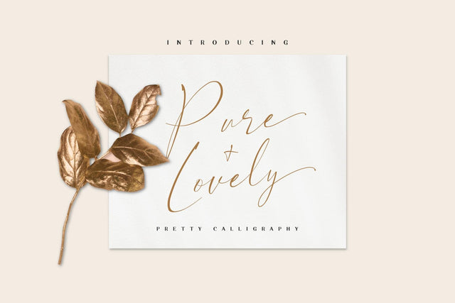 Pure & Lovely - pretty calligraphy Font Javapep 