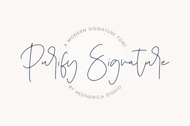 Purify Signature Font Aestherica Studio 