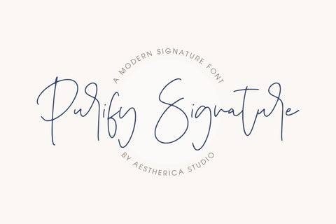 Purify Signature Font Aestherica Studio 