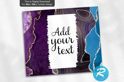 Purple Agate 20 oz / 30 oz Tumbler PNG Sublimation Regulrcrative 