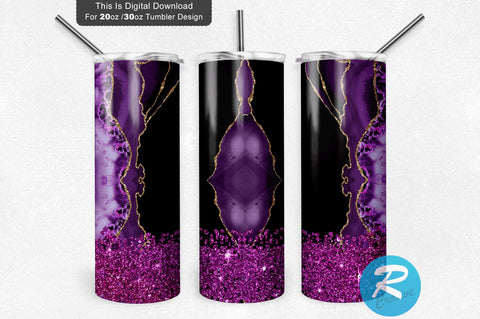 Purple Agate 20 oz / 30 oz Tumbler PNG Sublimation Regulrcrative 