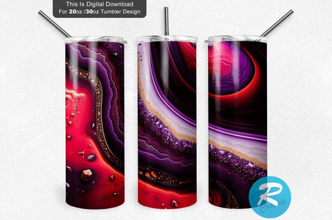 Purple Alcohol Ink 20 oz / 30 oz Tumbler PNG Sublimation Regulrcrative 