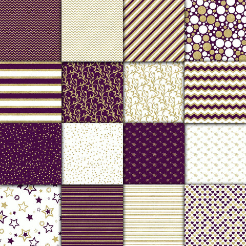 Purple and Gold Glitter Digital Paper Sublimation Old Market 