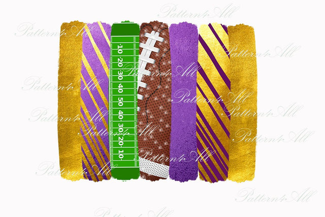 Purple and Metalic Gold Football Brush Stroke PNG for Sublimation SVG ArtStudio 