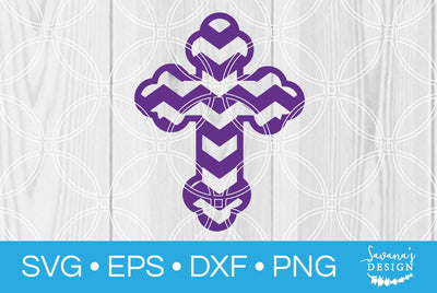 Purple Chevron Cross SVG SavanasDesign 
