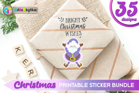 Purple Christmas Sticker Bundle / Printable PNG Clipart SVG Artinrhythm shop 