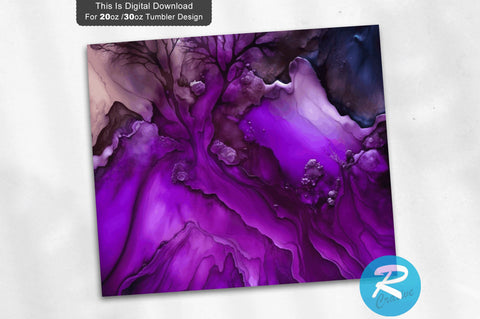 Purple Fantasy Alcohol 20 oz / 30 oz Tumbler PNG Sublimation Regulrcrative 