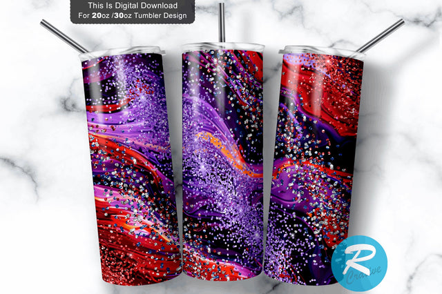 Purple glitter 20 oz / 30 oz Tumbler PNG Sublimation Regulrcrative 